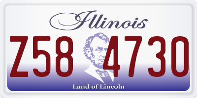 IL license plate Z584730