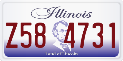 IL license plate Z584731