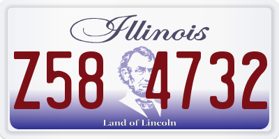 IL license plate Z584732