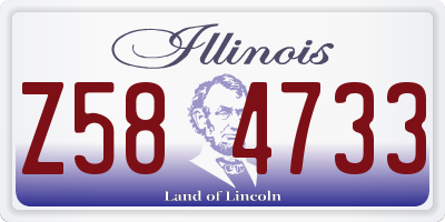 IL license plate Z584733