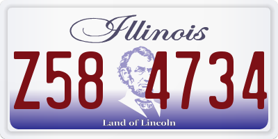 IL license plate Z584734