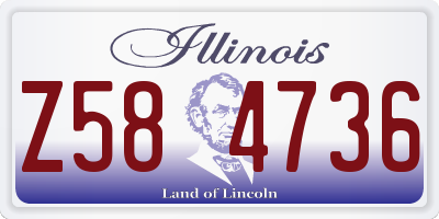 IL license plate Z584736