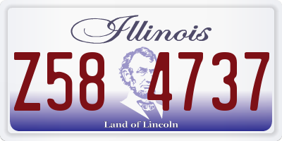 IL license plate Z584737