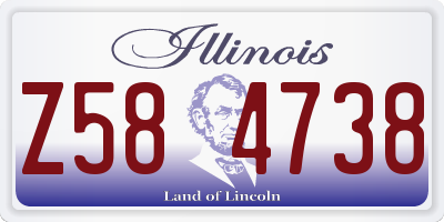 IL license plate Z584738