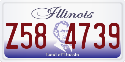 IL license plate Z584739