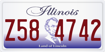 IL license plate Z584742