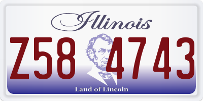 IL license plate Z584743
