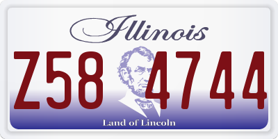 IL license plate Z584744