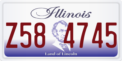 IL license plate Z584745
