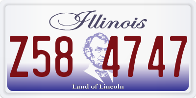 IL license plate Z584747
