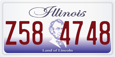 IL license plate Z584748