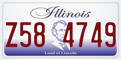 IL license plate Z584749