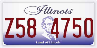 IL license plate Z584750