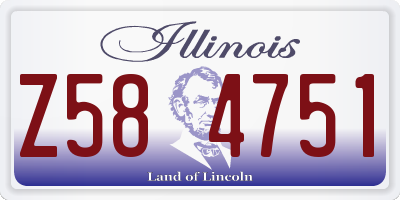 IL license plate Z584751