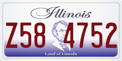 IL license plate Z584752