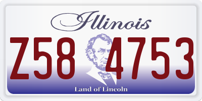 IL license plate Z584753
