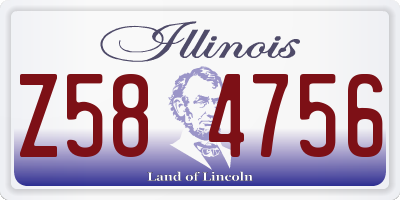 IL license plate Z584756