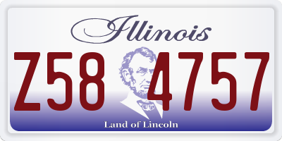 IL license plate Z584757