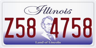 IL license plate Z584758