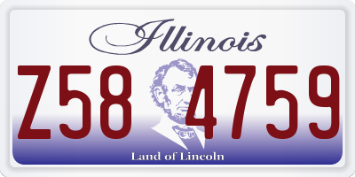 IL license plate Z584759