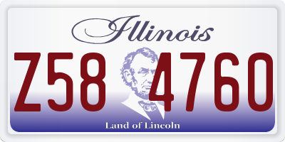 IL license plate Z584760
