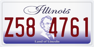 IL license plate Z584761