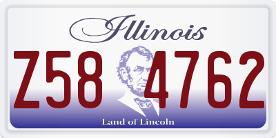 IL license plate Z584762