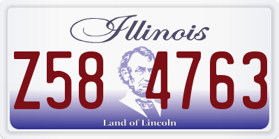IL license plate Z584763