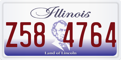 IL license plate Z584764