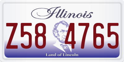IL license plate Z584765