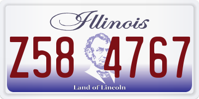 IL license plate Z584767
