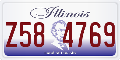 IL license plate Z584769