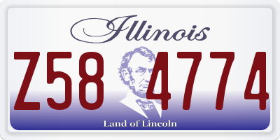 IL license plate Z584774