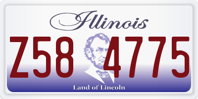 IL license plate Z584775