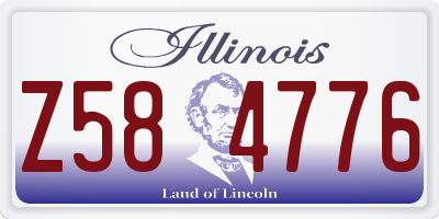 IL license plate Z584776