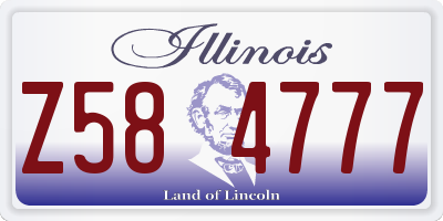 IL license plate Z584777