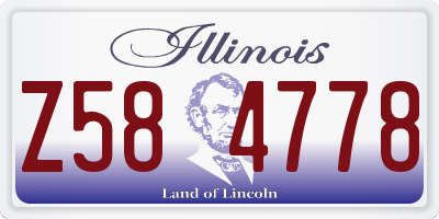 IL license plate Z584778