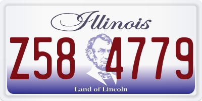 IL license plate Z584779
