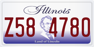 IL license plate Z584780