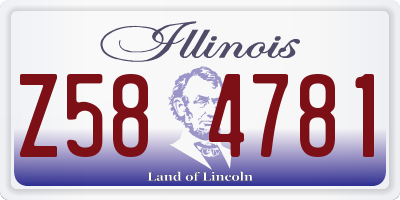 IL license plate Z584781