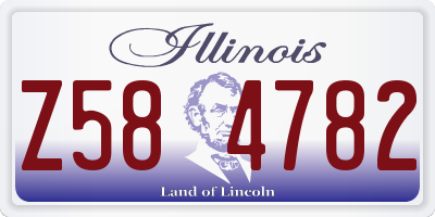 IL license plate Z584782
