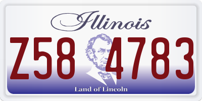 IL license plate Z584783