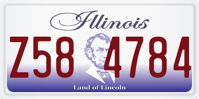 IL license plate Z584784