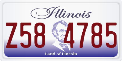 IL license plate Z584785