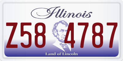 IL license plate Z584787