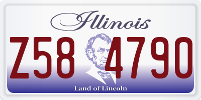 IL license plate Z584790