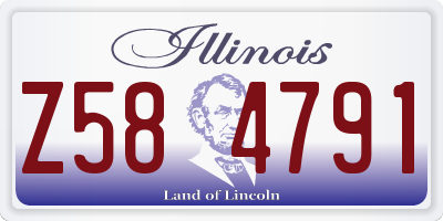 IL license plate Z584791