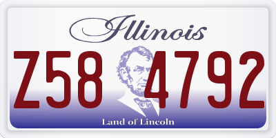 IL license plate Z584792