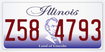 IL license plate Z584793