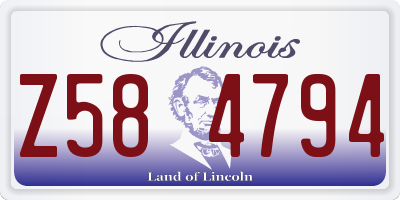 IL license plate Z584794
